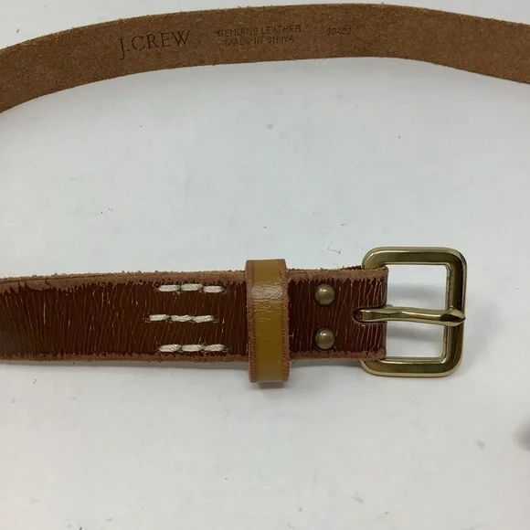 J. Crew Brown Leather Belt Size Small Genuine Leather - Picture 3 of 8